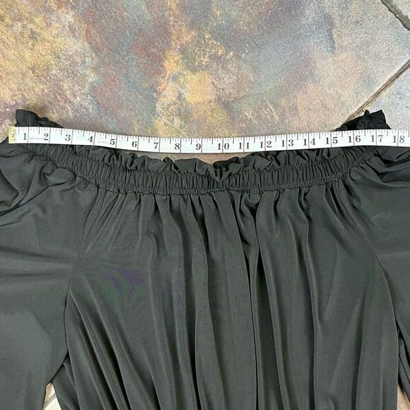 Ashley Stewart Black Off The Shoulder Blouson Dress 22/24 - Picture 6 of 10